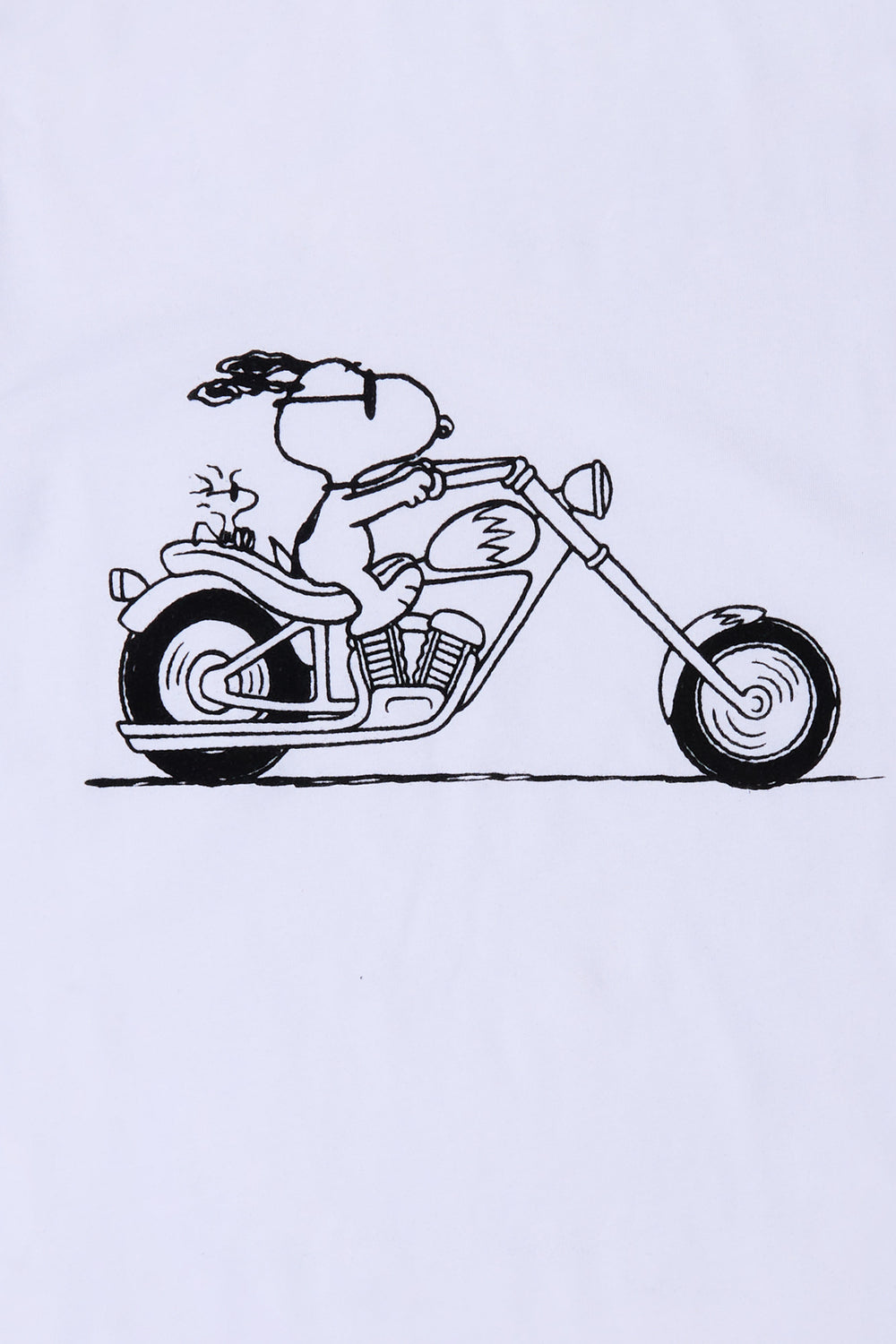 Motorcycle Snoopy Graphic Baby Tee Motorcycle Snoopy Graphic Baby Tee