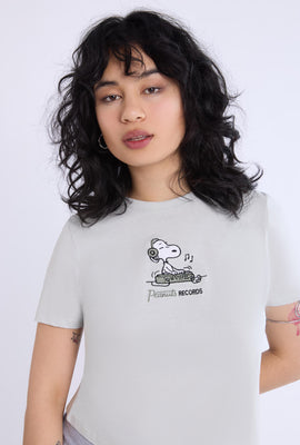 Peanuts DJ Embroidered Tee