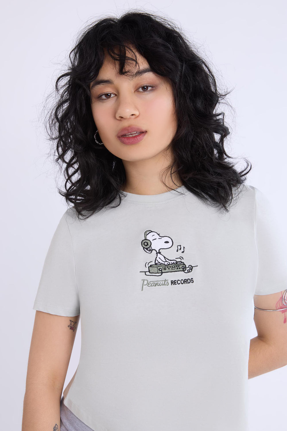 Peanuts DJ Embroidered Tee Peanuts DJ Embroidered Tee