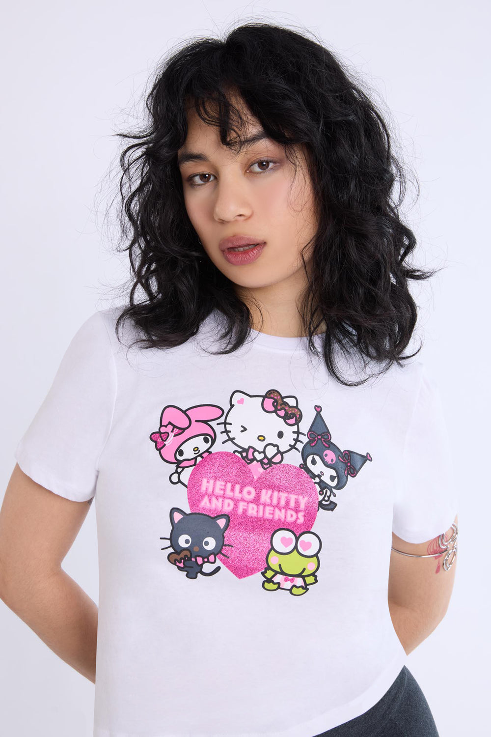 Hello Kitty And Friends Glitter Baby Tee Hello Kitty And Friends Glitter Baby Tee