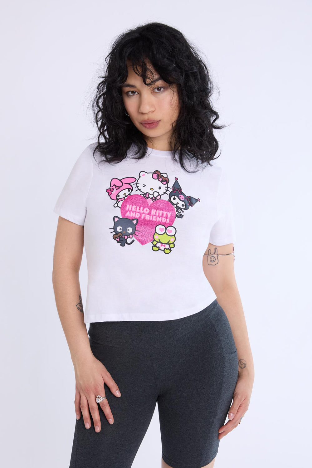 Hello Kitty And Friends Glitter Baby Tee Hello Kitty And Friends Glitter Baby Tee