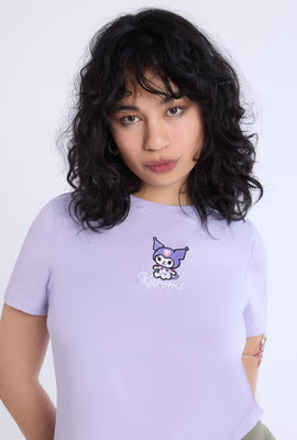 Kuromi Embroidered Baby Tee