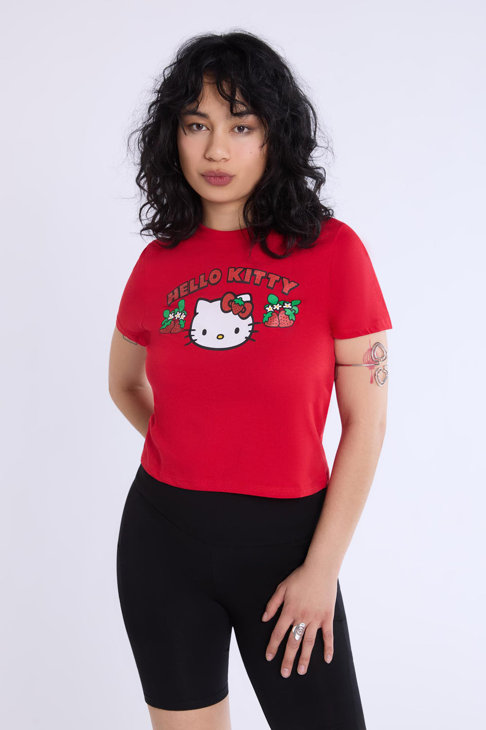 Hello Kitty Glitter Baby Tee Hello Kitty Glitter Baby Tee