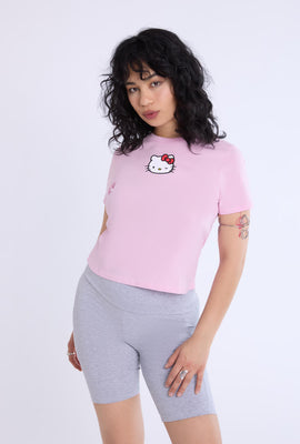 Hello Kitty Embroidered Baby Tee