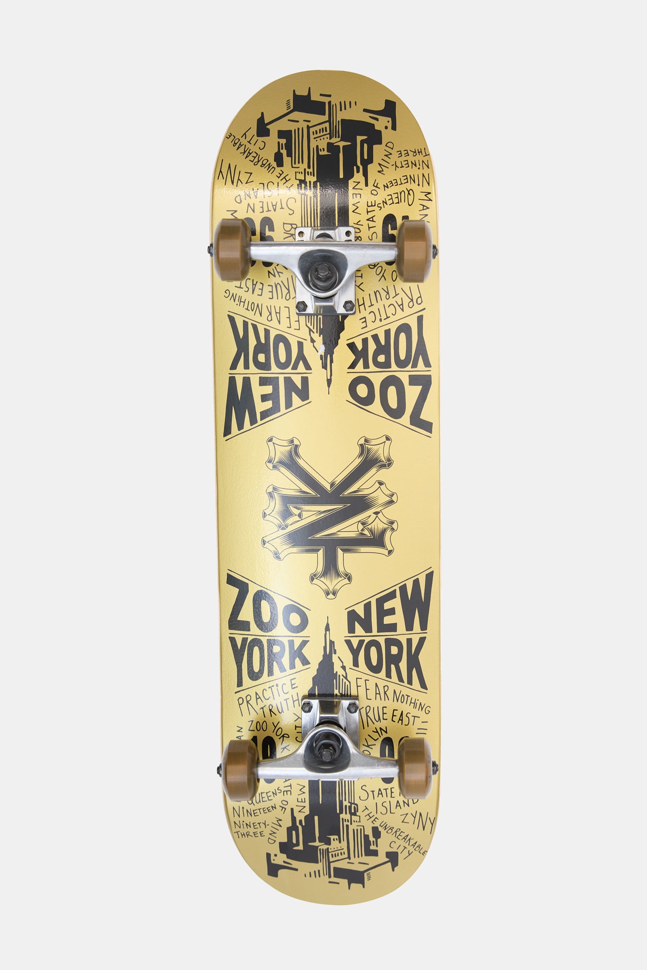 Zoo York Gold Mirror Image Skateboard 8" - Gold / 8