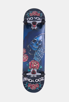 Zoo York Skeleton & Roses Skateboard 7.75