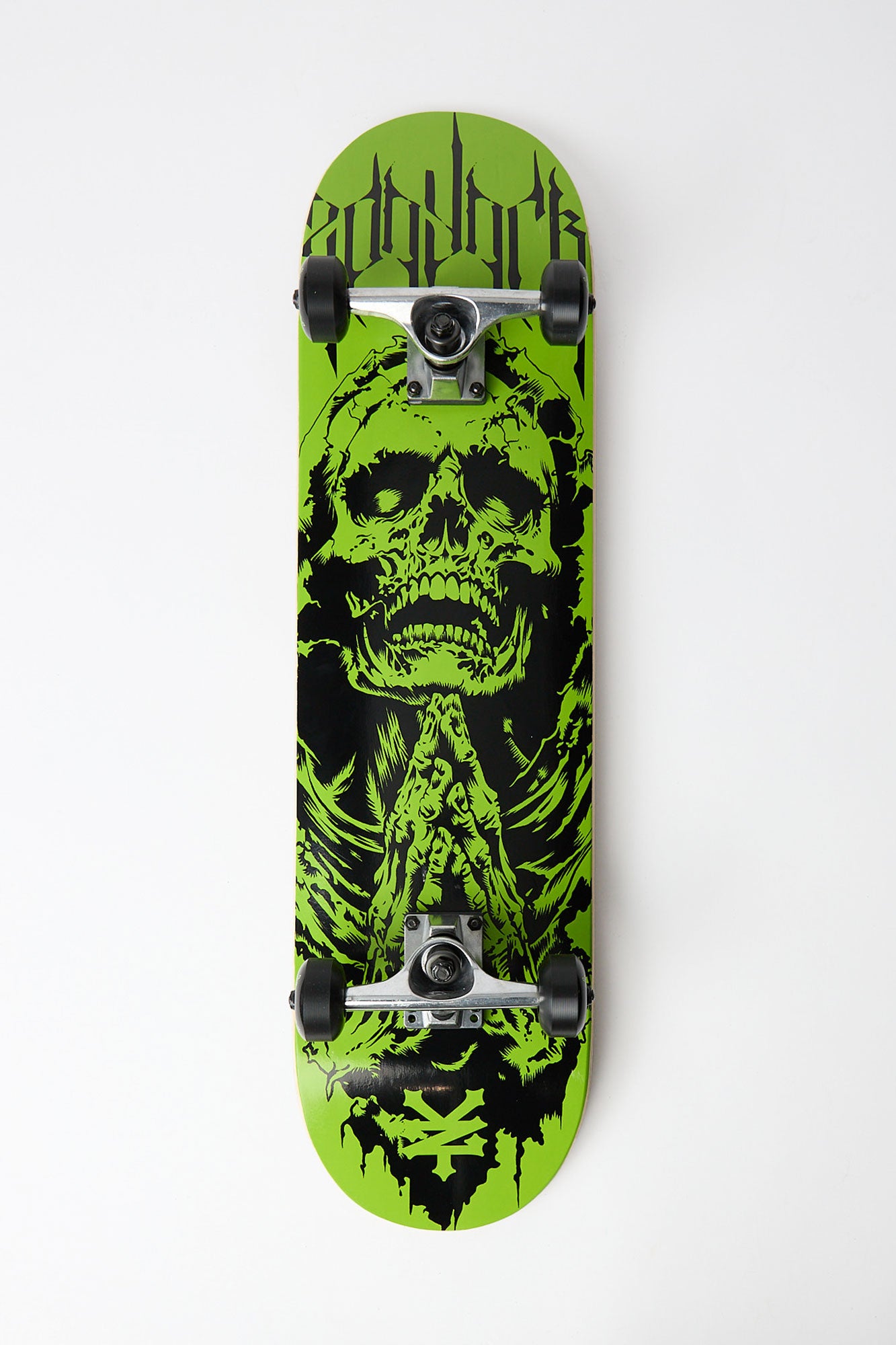 Zoo York Praying Skull Skateboard 8" - Green / 8