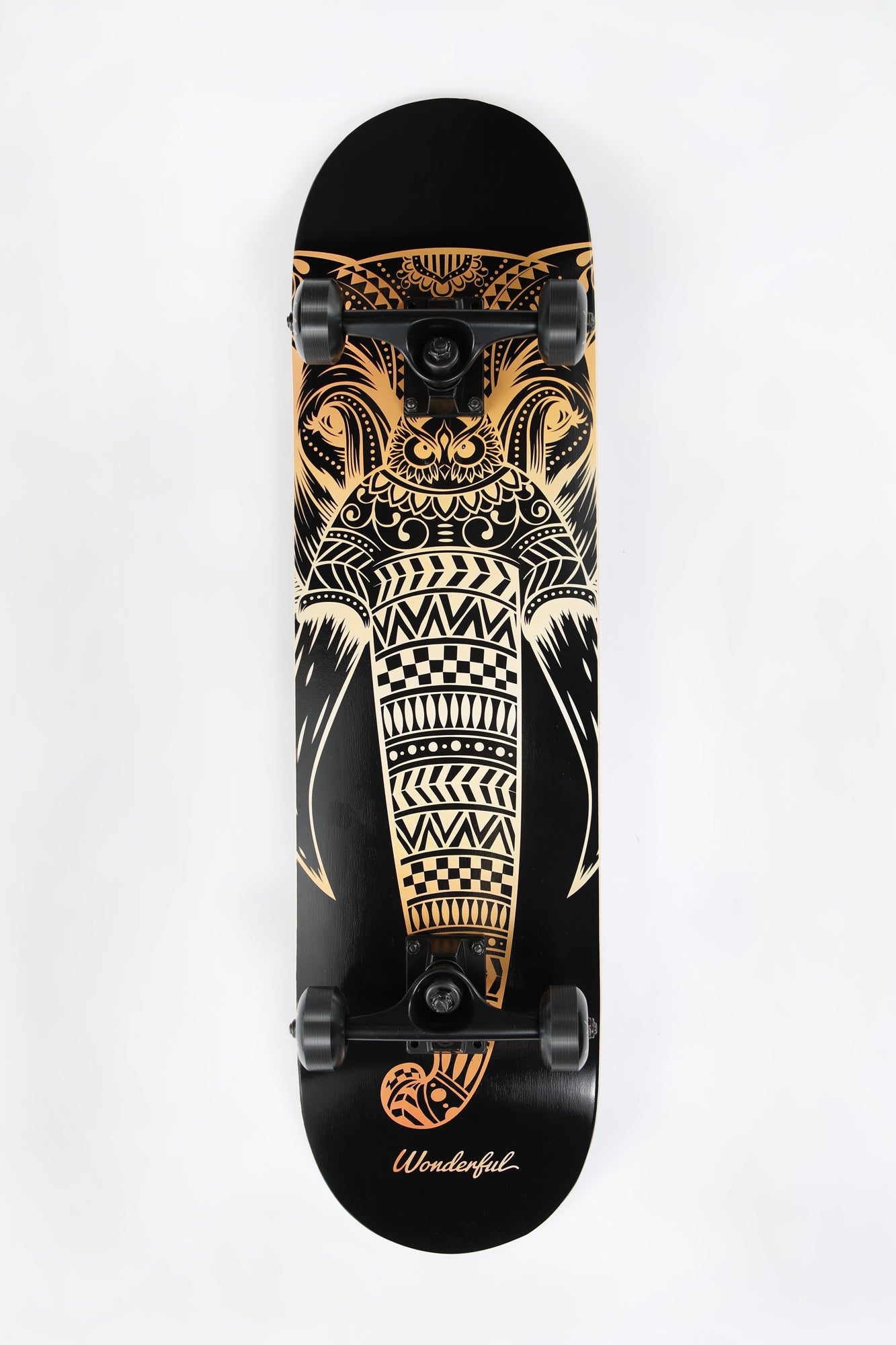 Wonderful Gold Elephant Skateboard 8" - Gold / 8