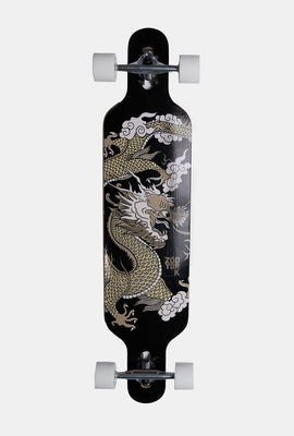 Longboard imprimé dragon doré et blanc Zoo York 40