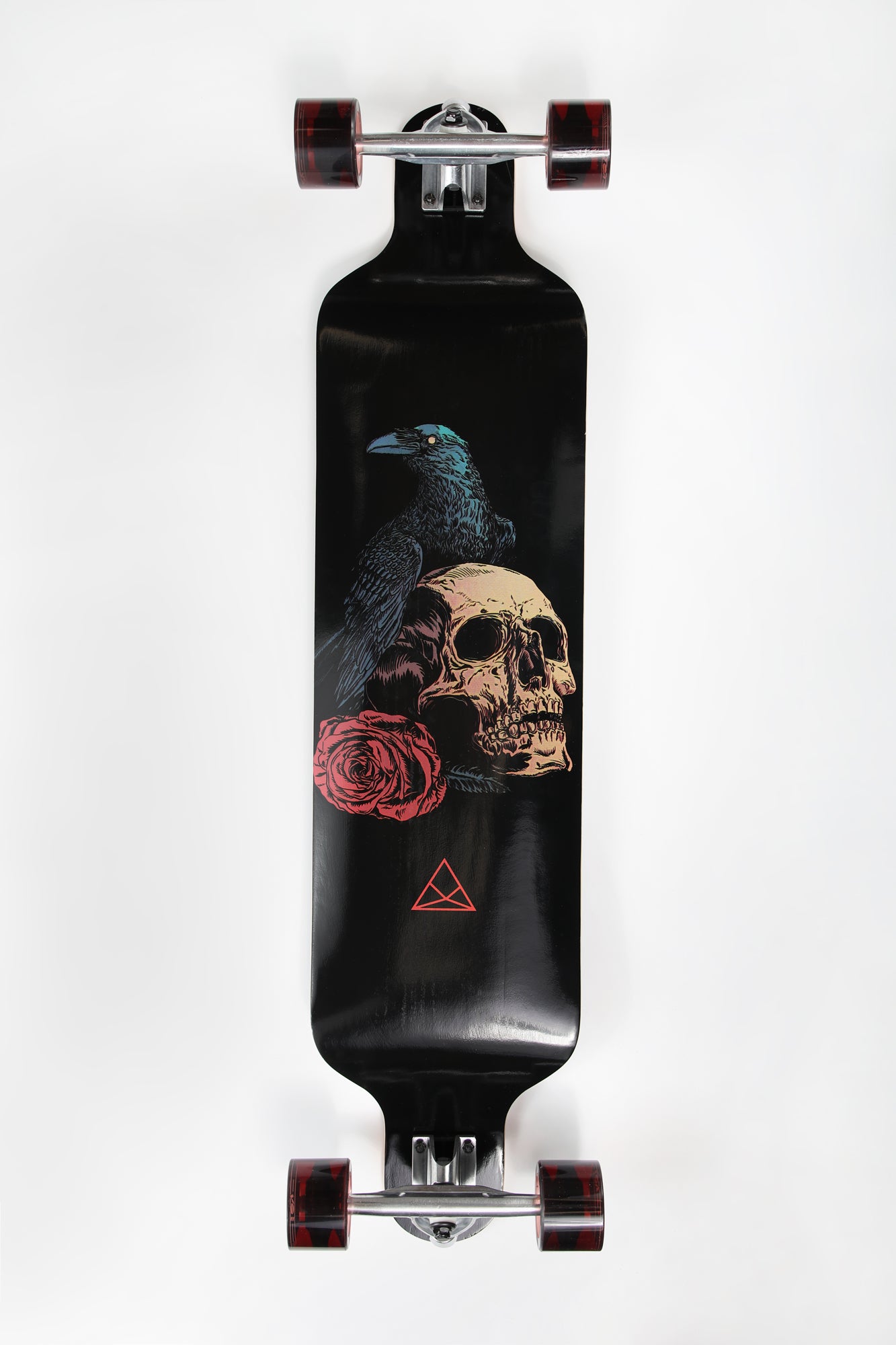 Arsenic Raven Skull Longboard 39" - Black / 39