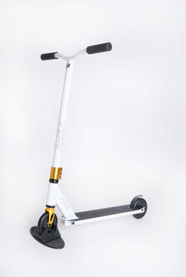 Trottinette X-Ride blanche et dorée Pivot
