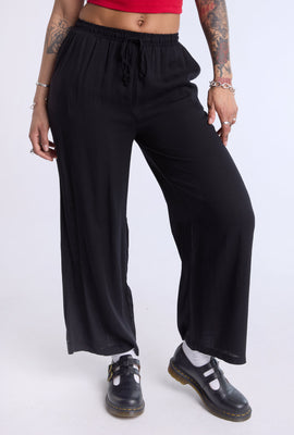 Pantalon à jambes larges doublé