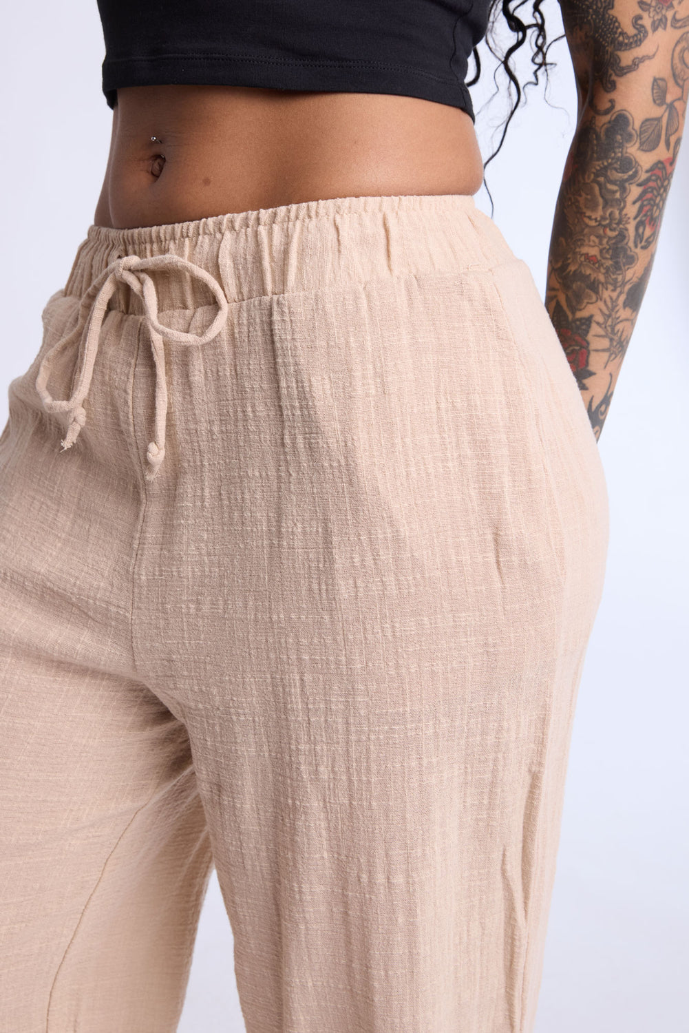 Cotton Gauze Wide Leg Pant Cotton Gauze Wide Leg Pant