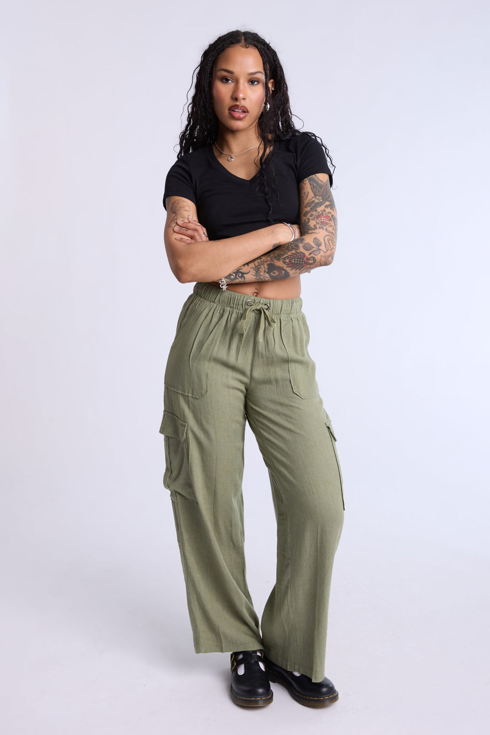 Pantalon cargo à jambes larges Pantalon cargo à jambes larges