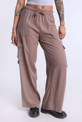 Pantalon cargo à jambes larges