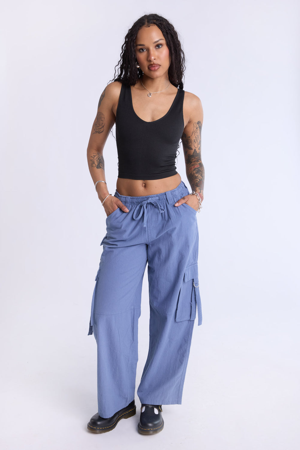 Cotton Wide Leg Cargo Pant Cotton Wide Leg Cargo Pant