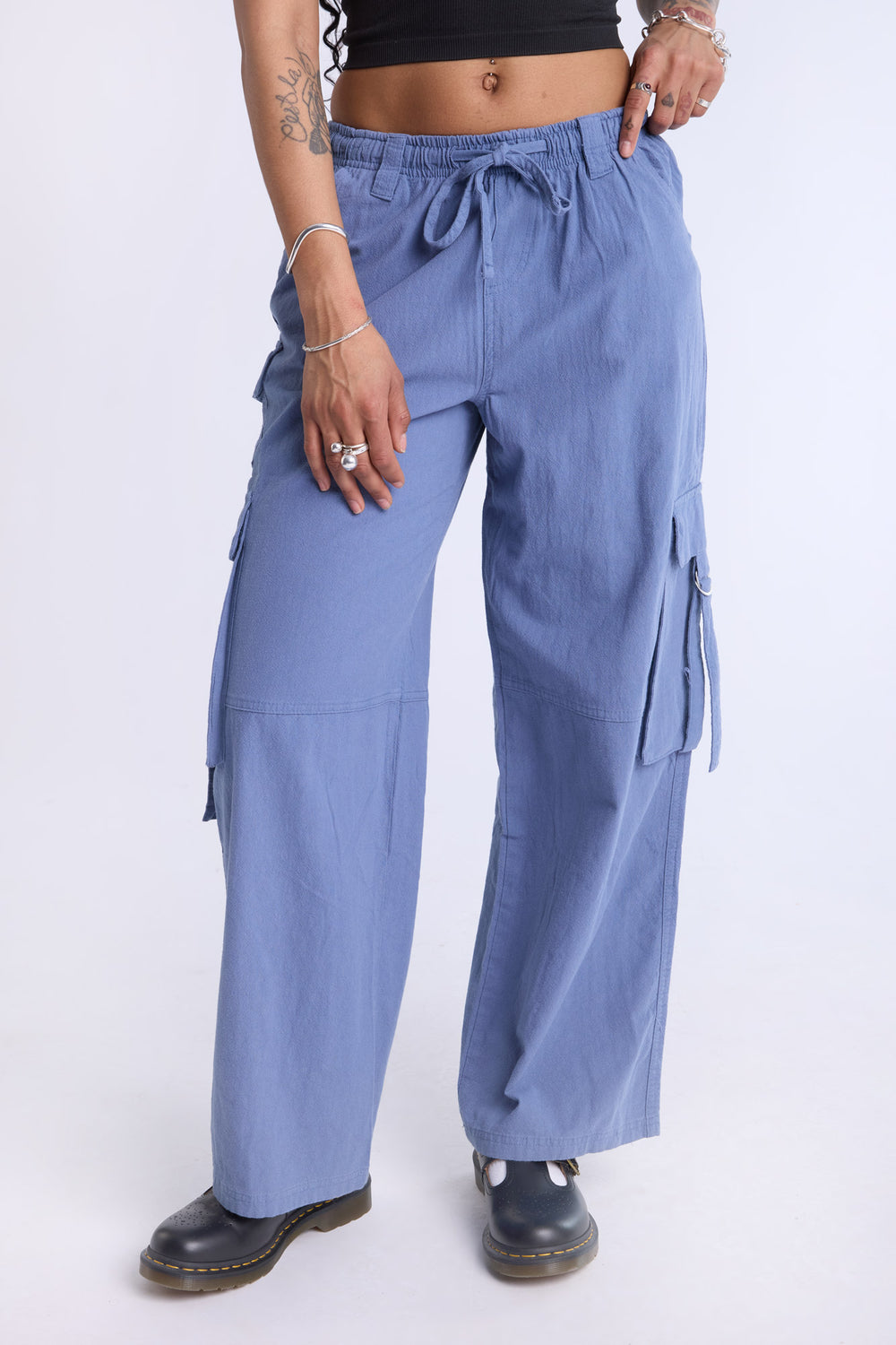 Cotton Wide Leg Cargo Pant Cotton Wide Leg Cargo Pant