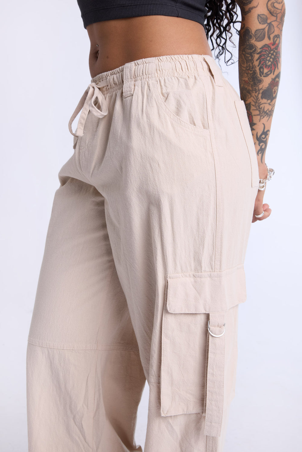 Cotton Wide Leg Cargo Pant Cotton Wide Leg Cargo Pant