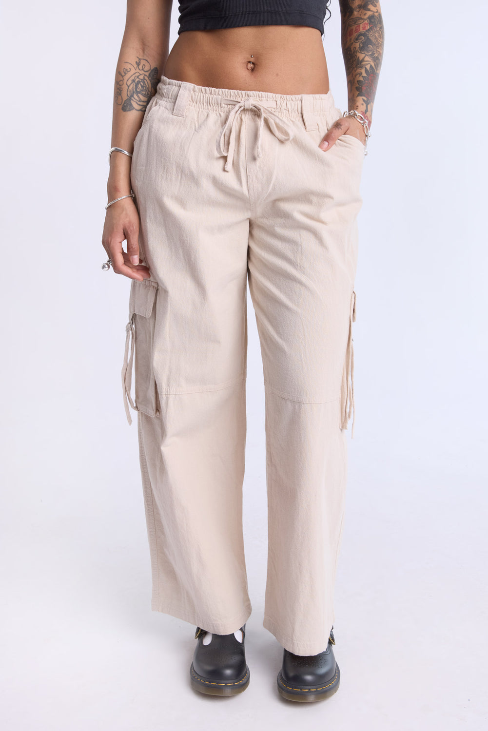 Cotton Wide Leg Cargo Pant Cotton Wide Leg Cargo Pant