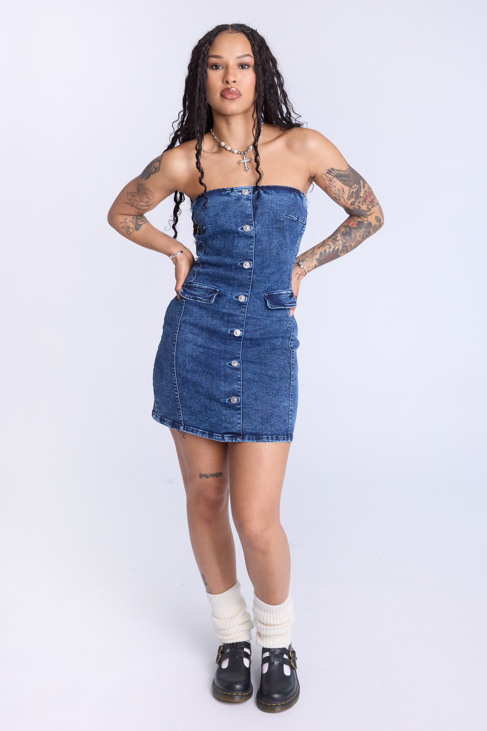 Mini robe en denim Mini robe en denim