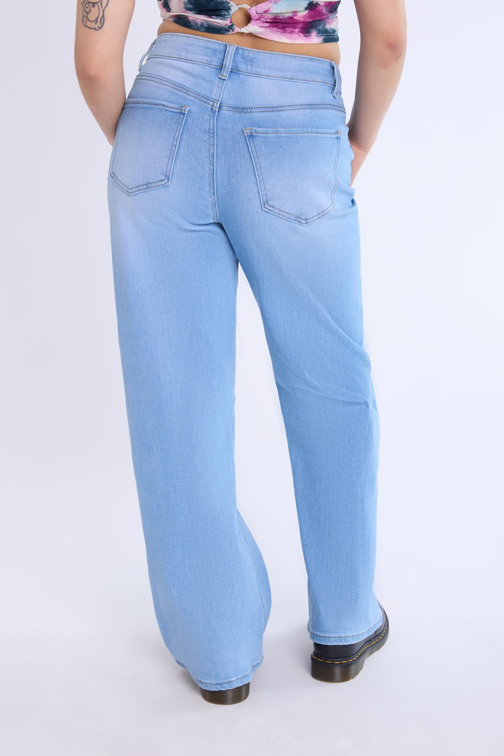 High-Rise Wide Leg Jeans Light Denim Blue