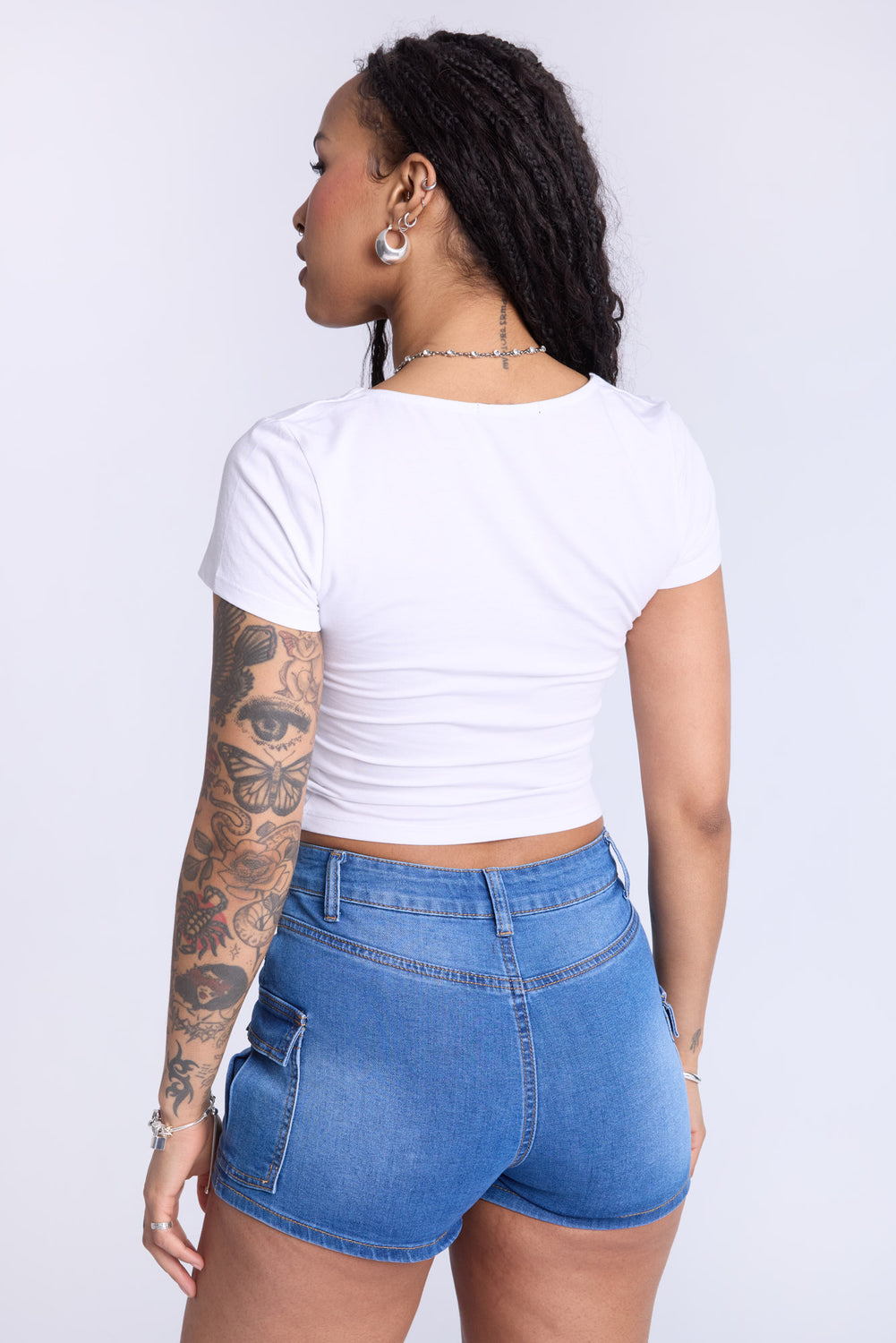 Cropped Square Neck Tee Cropped Square Neck Tee