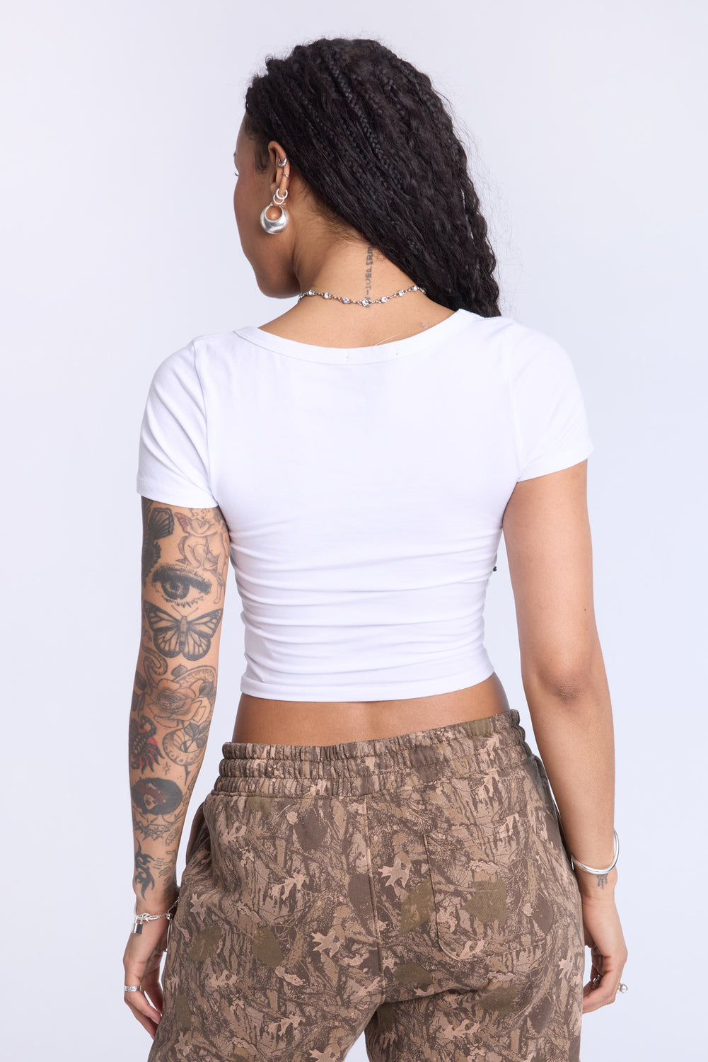 Cropped Scoop Neck Tee Cropped Scoop Neck Tee