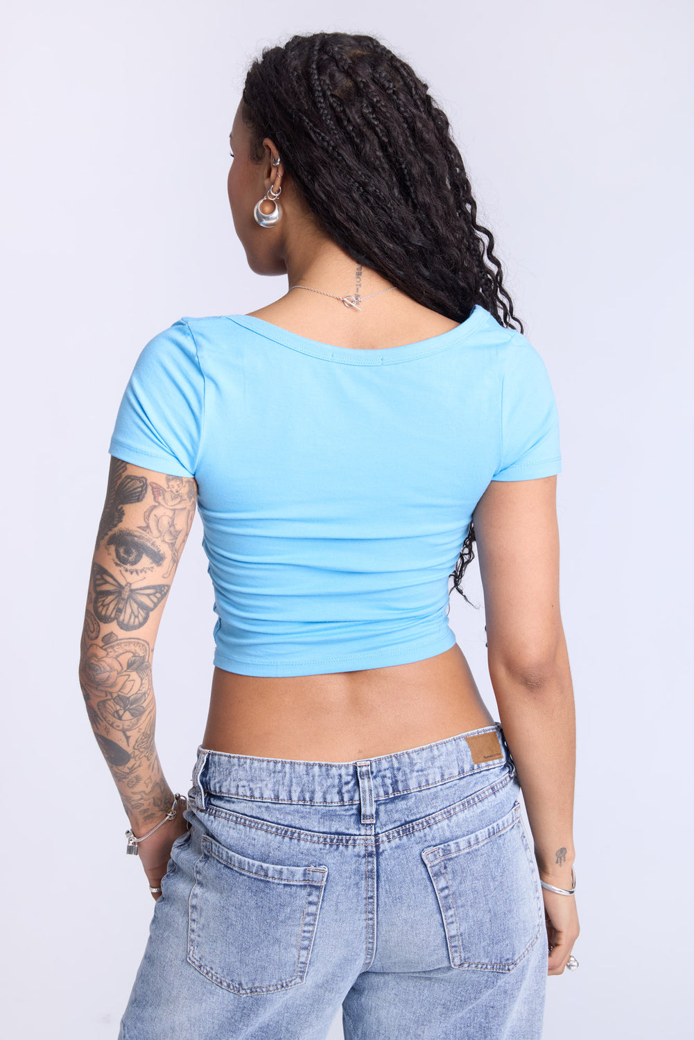 Cropped Scoop Neck Tee Cropped Scoop Neck Tee