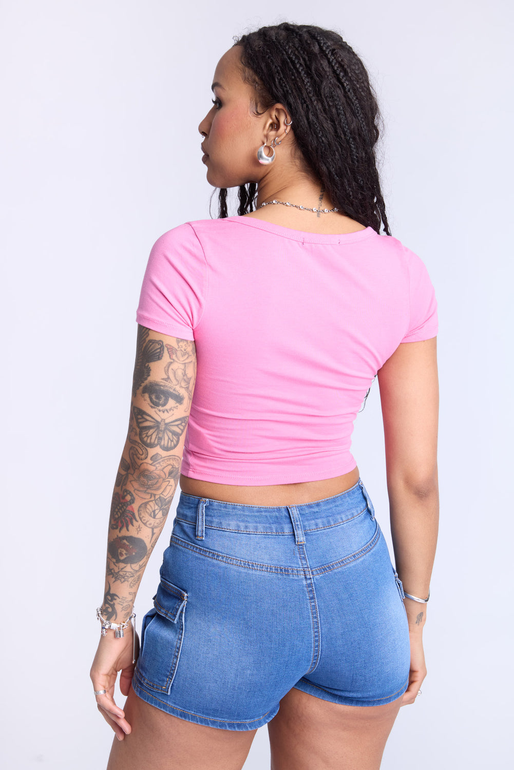 Cropped Scoop Neck Tee Cropped Scoop Neck Tee