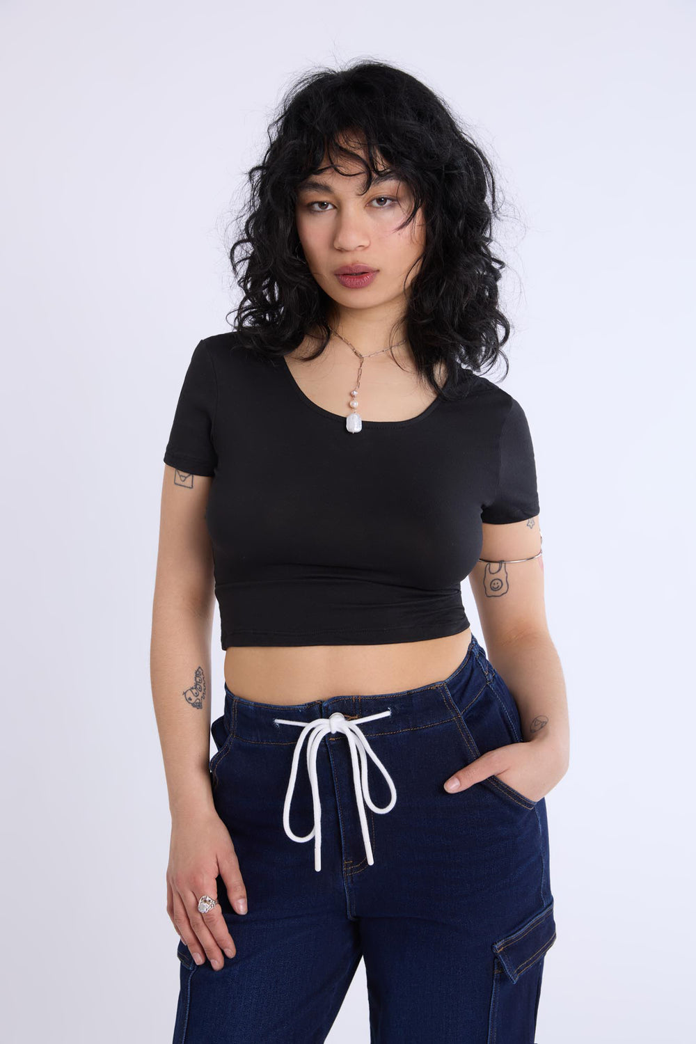 Double Ring Cropped Tee Double Ring Cropped Tee