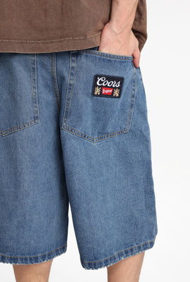 Short en jean ample à écusson Coors Original brodé