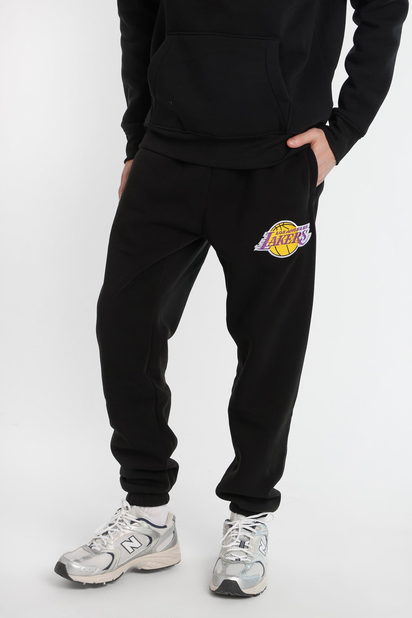 Los Angeles Lakers Embroidered Sweatpants - Plaid /