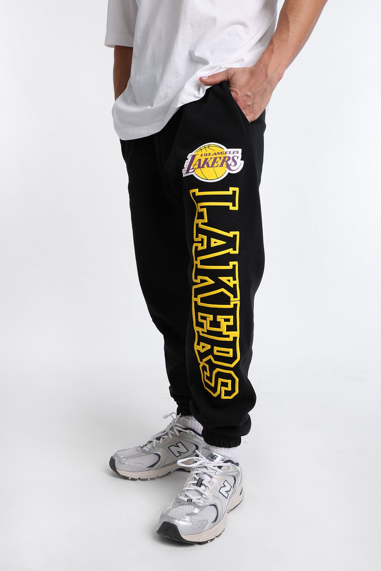 LA Lakers Leg Print Sweatpants - Black /