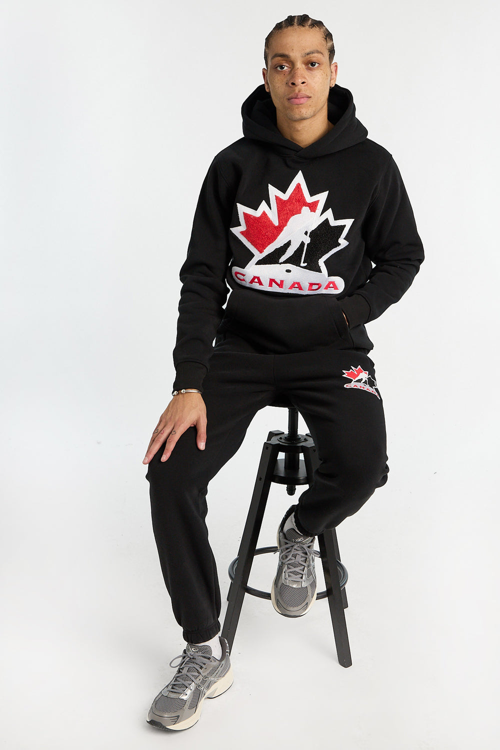 Jogger en molleton brodé Team Canada Hockey homme Jogger en molleton brodé Team Canada Hockey homme