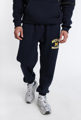 Michigan Wolverines Embroidered Navy Sweatpants