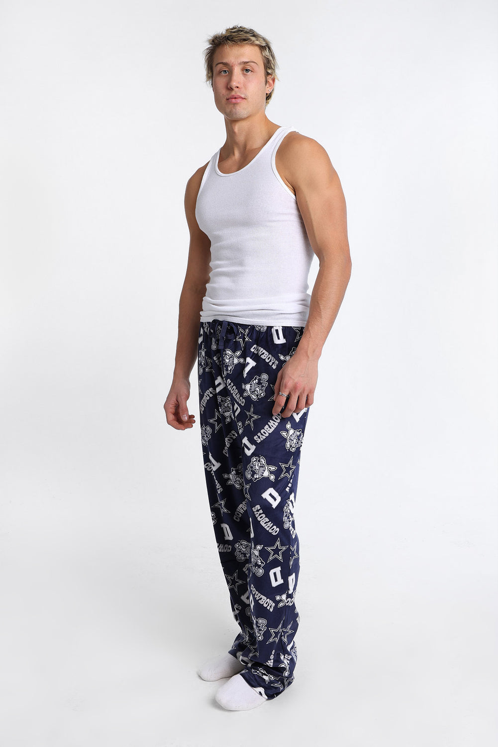 Pantalon pyjama en molleton soyeux imprimé Dallas Cowboys Pantalon pyjama en molleton soyeux imprimé Dallas Cowboys