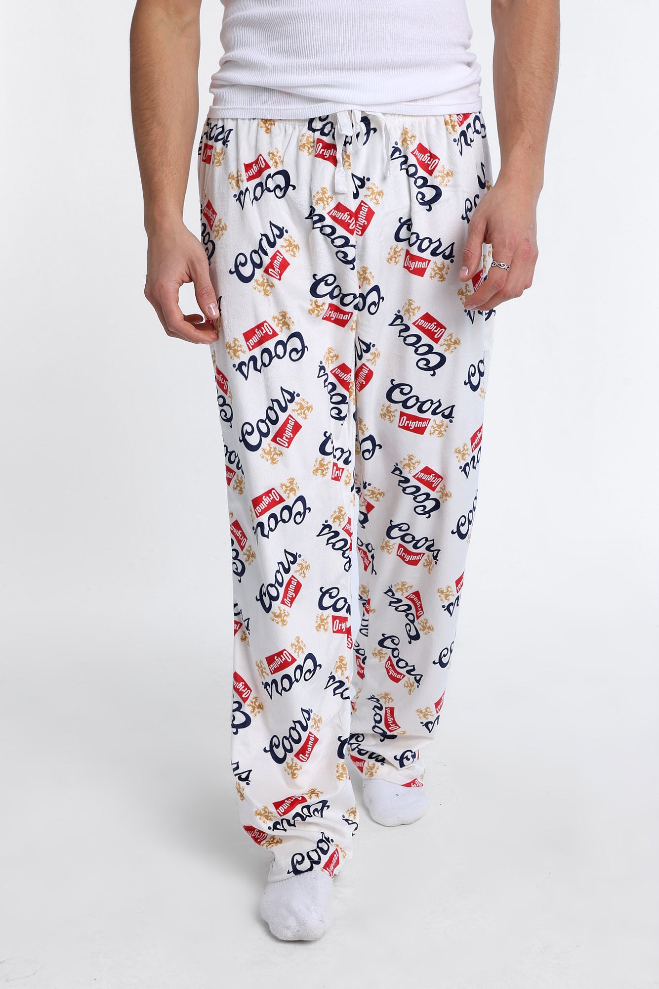 Coors Original Silky Fleece Pajama Pants - White /
