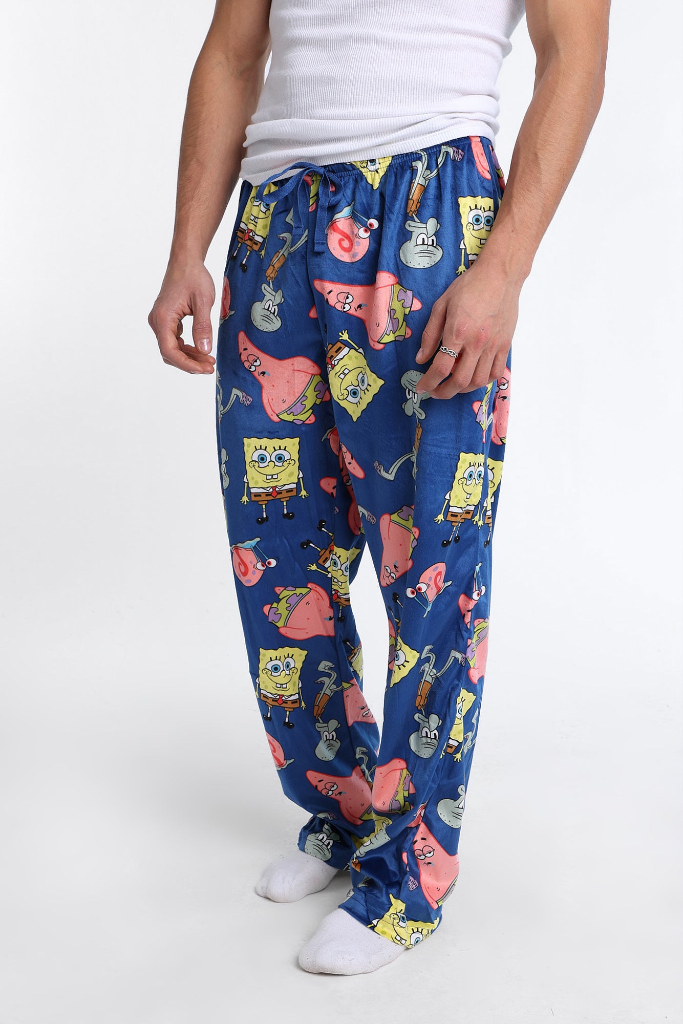 SpongeBob & Patrick Silky Fleece Pajama Pants - Dark Blue /