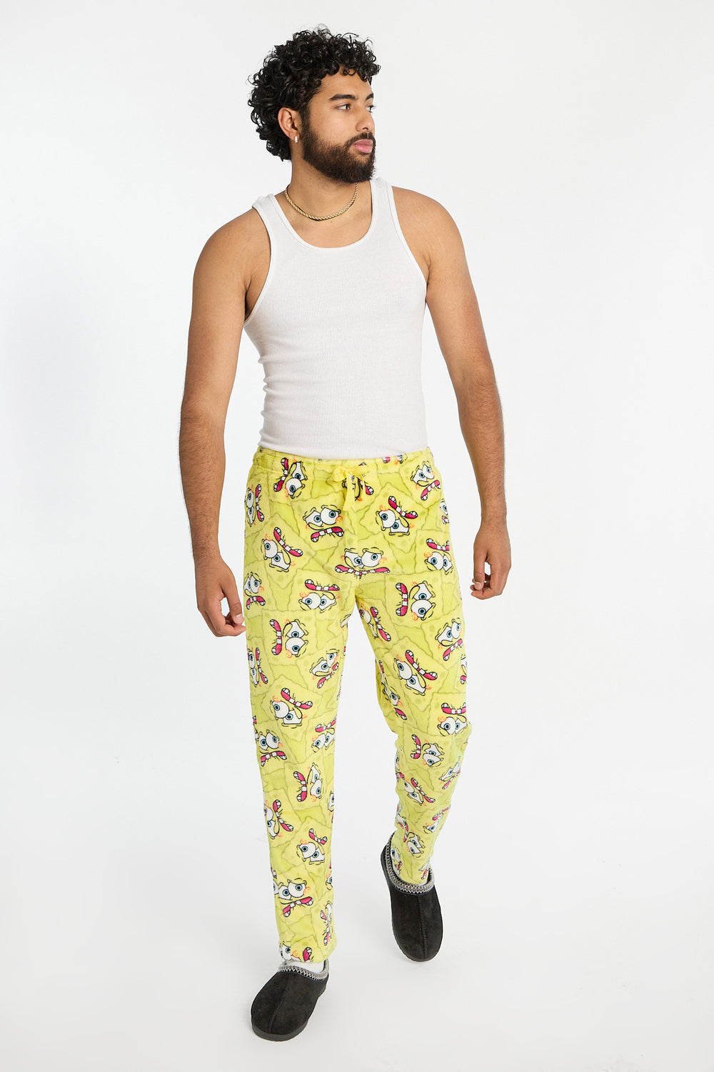 Pantalon de pyjama en peluche Bob l'éponge homme Pantalon de pyjama en peluche Bob l'éponge homme