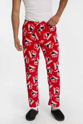 Mens Team Canada Hockey Plush Pajama Pant