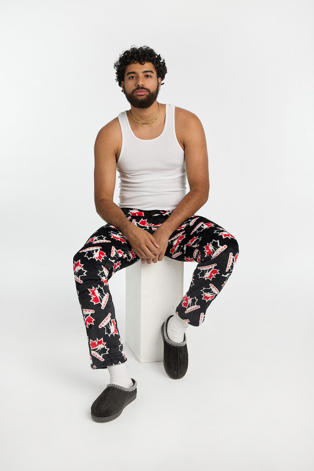 Mens Team Canada Hockey Plush Pajama Pant Mens Team Canada Hockey Plush Pajama Pant