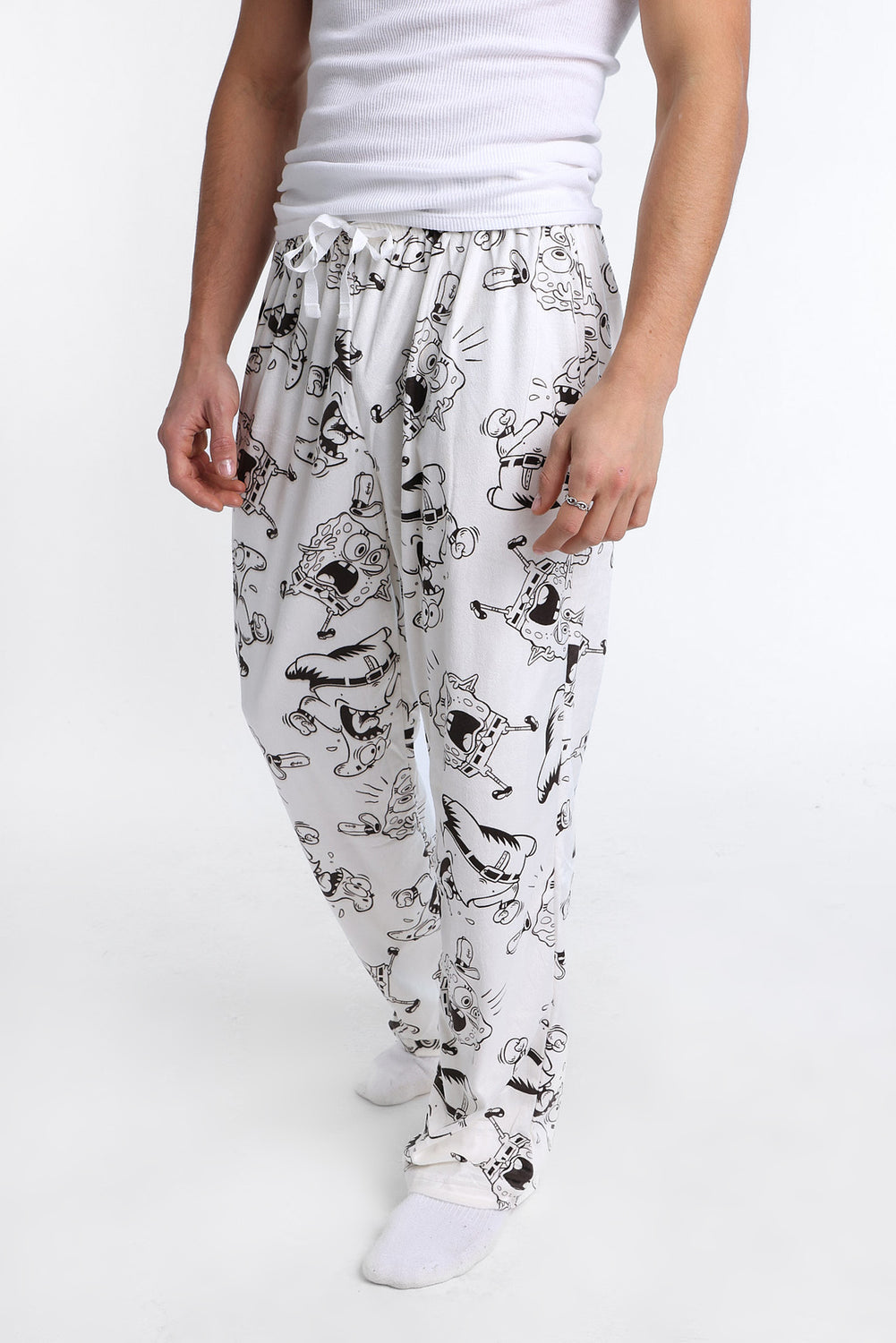 Pantalon pyjama en molleton soyeux imprimé Bob l'Éponge Pantalon pyjama en molleton soyeux imprimé Bob l'Éponge