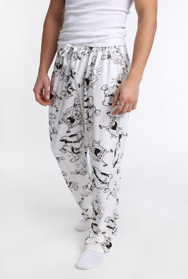 SpongeBob Black & White Silky Fleece Pajama Pants