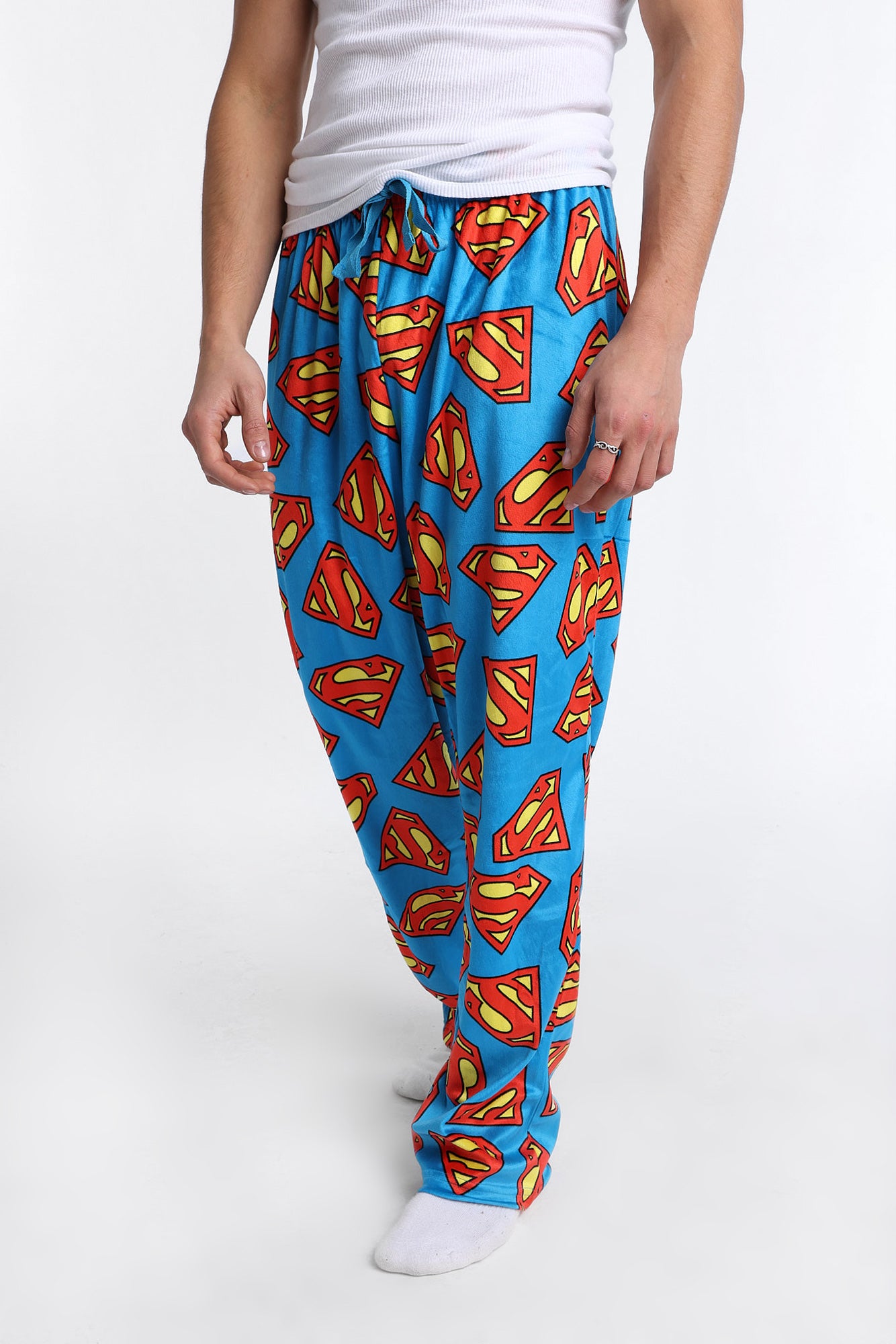 Superman Silky Fleece Pajama Pants - Blue /