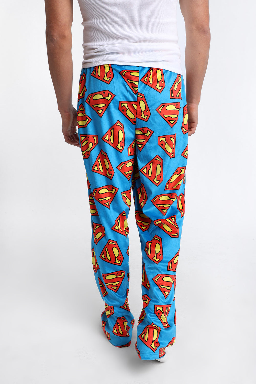 Pantalon pyjama en molleton soyeux imprimé Superman Pantalon pyjama en molleton soyeux imprimé Superman