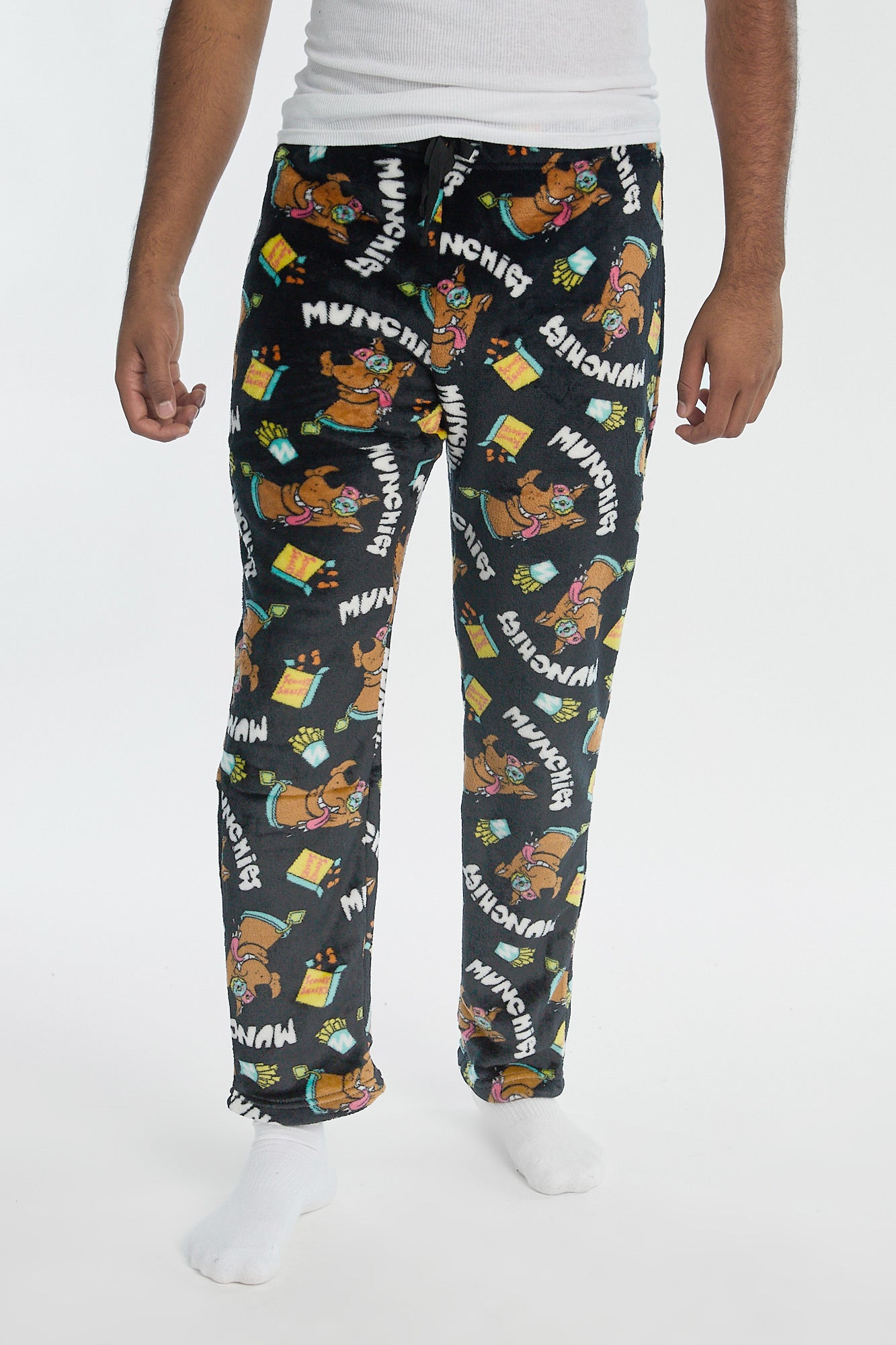 Mens Scooby-Doo Plush Pajama Pant - Black /