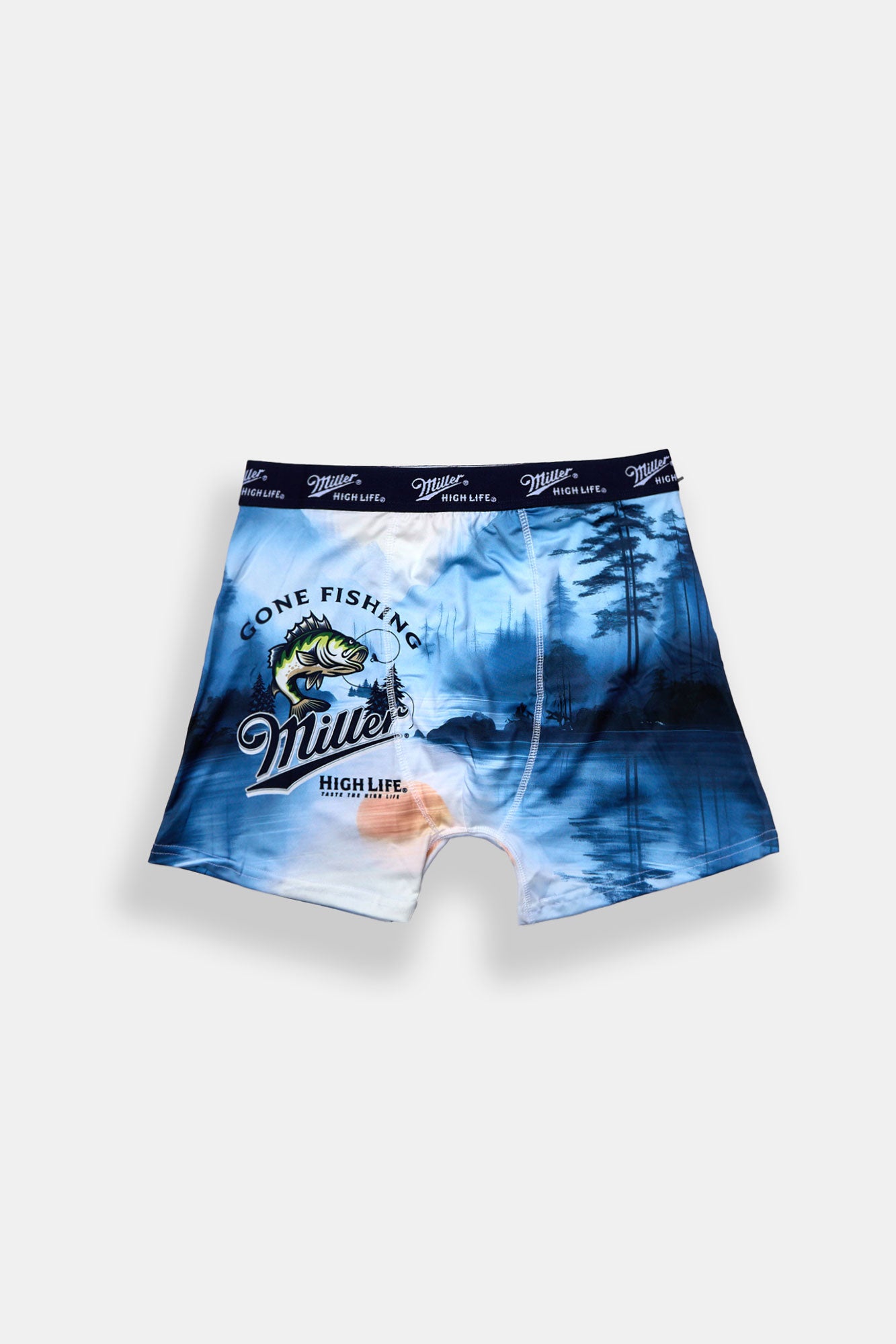 Miller Gone Fishing Printed Boxer Brief - Black /