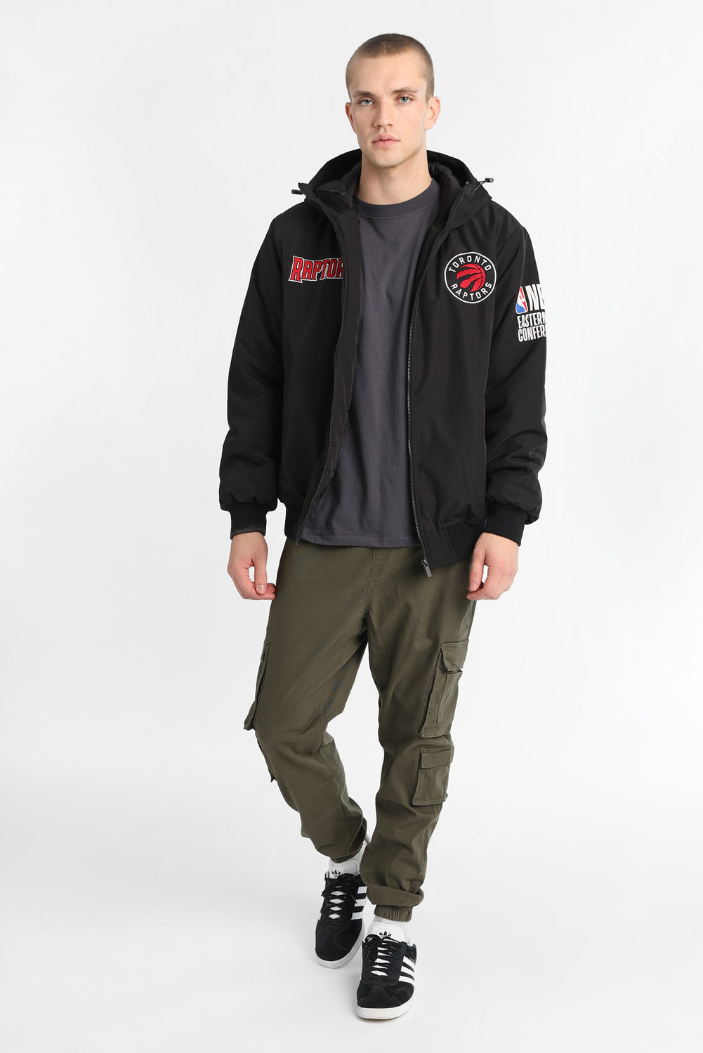 Toronto Raptors Hooded Bomber Jacket Toronto Raptors Hooded Bomber Jacket