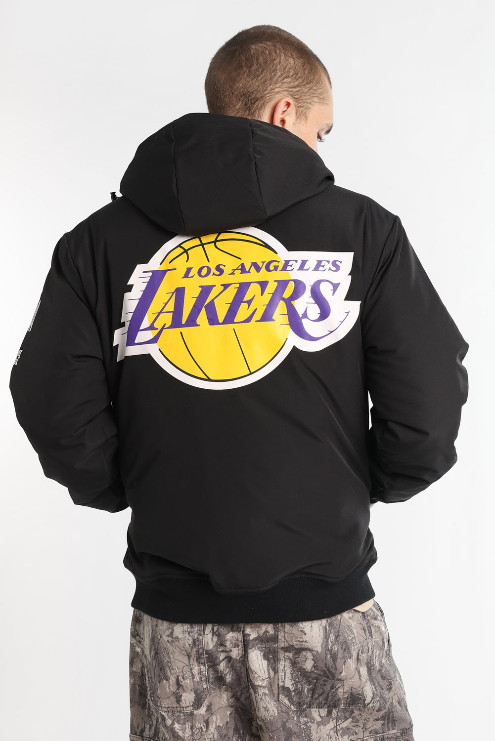 Los Angeles Lakers Hooded Bomber Jacket Los Angeles Lakers Hooded Bomber Jacket
