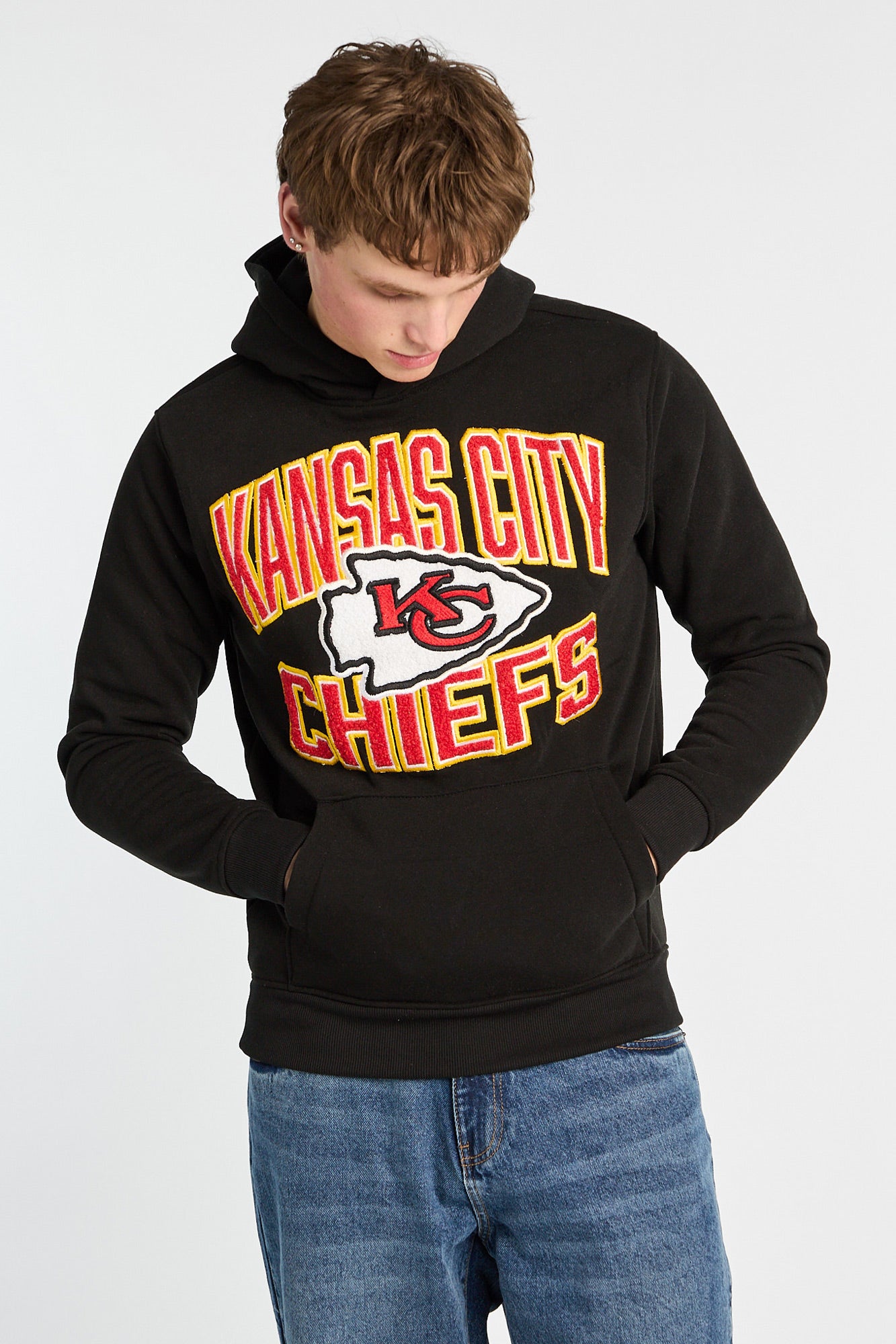 Kansas City Chiefs Chenille Hoodie - Black /